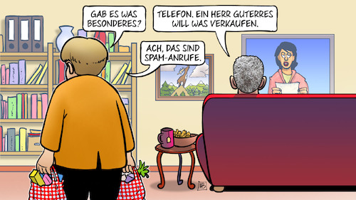 Guterres und Merkel