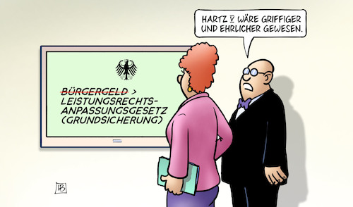 Cartoon: Hartz 5 (medium) by Harm Bengen tagged bürgergeld,leistungsrechts,anpassungsgesetz,grundsicherung,hartz,ehrlicher,bundestag,monitor,harm,bengen,cartoon,karikatur,bürgergeld,leistungsrechts,anpassungsgesetz,grundsicherung,hartz,ehrlicher,bundestag,monitor,harm,bengen,cartoon,karikatur
