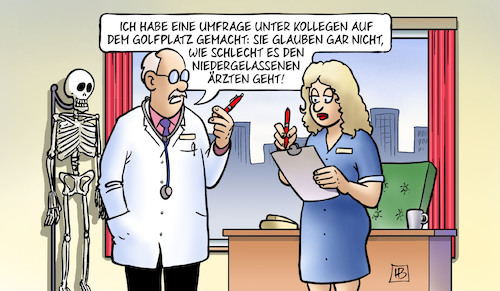 Cartoon: Hausarzt-Armut (medium) by Harm Bengen tagged hausarzt,arzt,doktor,armut,umfrage,golfplatz,jammern,harm,bengen,cartoon,karikatur,hausarzt,arzt,doktor,armut,umfrage,golfplatz,jammern,harm,bengen,cartoon,karikatur