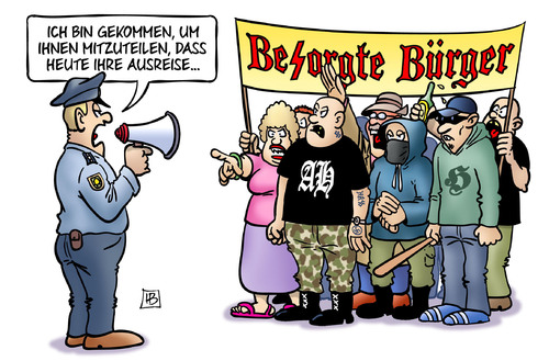 Cartoon: Heidenau (medium) by Harm Bengen tagged ausreise,genscher,prag,botschaft,asyl,fluechtlinge,erstaufnahme,unterbringung,besorgte,buerger,nazis,rechte,faschisten,fremdenfeindlich,harm,bengen,cartoon,karikatur,ausreise,genscher,prag,botschaft,asyl,fluechtlinge,erstaufnahme,unterbringung,besorgte,buerger,nazis,rechte,faschisten,fremdenfeindlich,harm,bengen,cartoon,karikatur