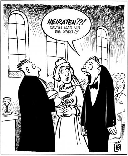 Cartoon: Heiraten (medium) by Harm Bengen tagged 