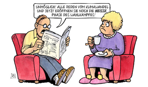 Cartoon: Heisse Phase und Klima (medium) by Harm Bengen tagged klimawandel,heisse,phase,wahlkampf,zeitung,lesen,harm,bengen,cartoon,karikatur,klimawandel,heisse,phase,wahlkampf,zeitung,lesen,harm,bengen,cartoon,karikatur