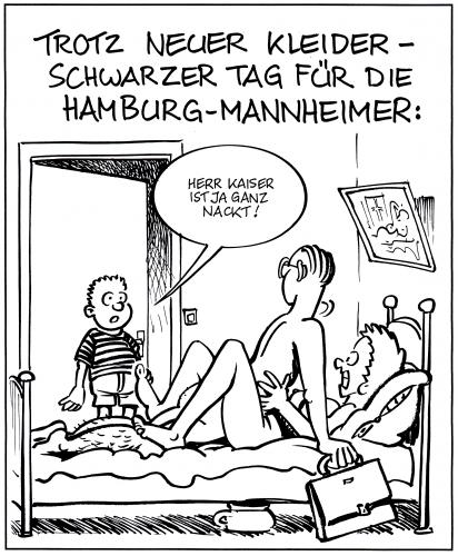Cartoon: Herr Kaiser ganz nackt (medium) by Harm Bengen tagged 