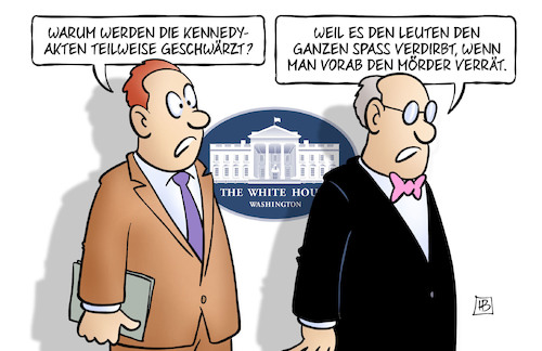 Cartoon: Kennedy-Akten geschwärzt (medium) by Harm Bengen tagged geschwärzt,spass,verderben,mörder,verraten,weisses,haus,freigabe,kennedy,akten,dallas,ermordung,usa,präsident,harm,bengen,cartoon,karikatur,geschwärzt,spass,verderben,mörder,verraten,weisses,haus,freigabe,kennedy,akten,dallas,ermordung,usa,präsident,harm,bengen,cartoon,karikatur