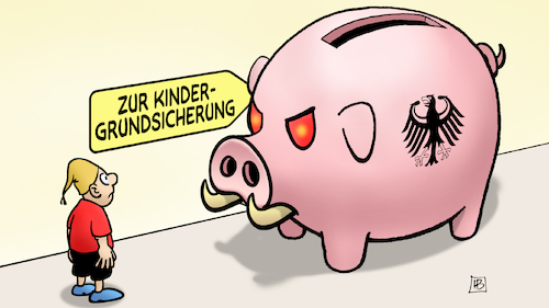 Cartoon: Kindergrundsicherung (medium) by Harm Bengen tagged kindergrundsicherung,haushalt,sparschwein,michel,kind,soziales,lindner,paus,harm,bengen,cartoon,karikatur,kindergrundsicherung,haushalt,sparschwein,michel,kind,soziales,lindner,paus,harm,bengen,cartoon,karikatur