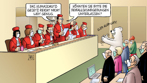 Cartoon: Klimaschutzgesetz vor BVerfG (medium) by Harm Bengen tagged klimaschutzgesetz,bverfg,beifallskundgebungen,eisbaer,klatschen,richter,fridays,for,future,fff,harm,bengen,cartoon,karikatur,klimaschutzgesetz,bverfg,beifallskundgebungen,eisbaer,klatschen,richter,fridays,for,future,fff,harm,bengen,cartoon,karikatur