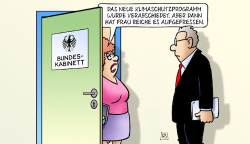 Cartoon: Klimaschutzprogramm und Reiche (medium) by Harm Bengen tagged klimaschutzprogramm,verabschiedet,aufgefressen,bundeskabinett,tür,klimaziele,wirtschaftsministerin,reiche,klimaschutz,harm,bengen,cartoon,karikatur,klimaschutzprogramm,verabschiedet,aufgefressen,bundeskabinett,tür,klimaziele,wirtschaftsministerin,reiche,klimaschutz,harm,bengen,cartoon,karikatur