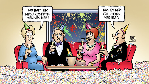 Cartoon: Koalitions-Konfetti (medium) by Harm Bengen tagged grosse,koalition,spd,cdu,csu,koalitionsvertrag,streit,konfetti,zerrissen,silvester,feiern,sekt,harm,bengen,cartoon,karikatur,grosse,koalition,spd,cdu,csu,koalitionsvertrag,streit,konfetti,zerrissen,silvester,feiern,sekt,harm,bengen,cartoon,karikatur