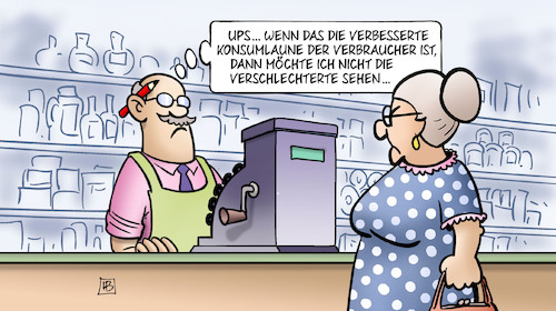 Cartoon: Konsumlaune (medium) by Harm Bengen tagged verbesserte,konsumlaune,konsumklima,gfk,verbraucher,laden,einkaufen,susemil,harm,bengen,cartoon,karikatur,verbesserte,konsumlaune,konsumklima,gfk,verbraucher,laden,einkaufen,susemil,harm,bengen,cartoon,karikatur