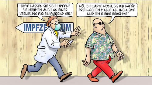 Cartoon: Kreative Impfangebote (medium) by Harm Bengen tagged kreative,impfangebote,impfen,impfzentrum,verlosung,fahrrad,urlaub,malle,all,impfung,corona,zaun,harm,bengen,cartoon,karikatur,kreative,impfangebote,impfen,impfzentrum,verlosung,fahrrad,urlaub,malle,all,impfung,corona,zaun,harm,bengen,cartoon,karikatur