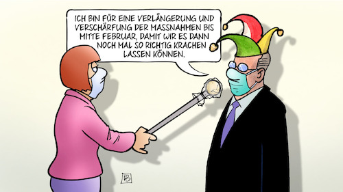 Cartoon: Lockdown und Fasching-Karneval (medium) by Harm Bengen tagged lockdown,fasching,karneval,corona,interview,narrenkappe,verlängerung,verschärfung,massnahmen,februar,feiern,rosenmontag,harm,bengen,cartoon,karikatur,lockdown,fasching,karneval,corona,interview,narrenkappe,verlängerung,verschärfung,massnahmen,februar,feiern,rosenmontag,harm,bengen,cartoon,karikatur