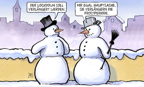 Cartoon: Lockdown und Frost (medium) by Harm Bengen tagged lockdown,verlängerung,frostperiode,corona,schneemann,harm,bengen,cartoon,karikatur,lockdown,verlängerung,frostperiode,corona,schneemann,harm,bengen,cartoon,karikatur