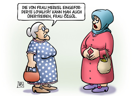 Cartoon: Loyalität (medium) by Harm Bengen tagged merkel,eingeforderte,loyalität,deutsch,türkisch,türken,doppelte,staatsbuergerschaft,raute,susemil,harm,bengen,cartoon,karikatur,merkel,eingeforderte,loyalität,deutsch,türkisch,türken,doppelte,staatsbuergerschaft,raute,susemil,harm,bengen,cartoon,karikatur