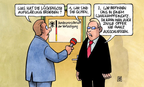 Cartoon: Lückenlose Aufklärung (medium) by Harm Bengen tagged lückenlose,aufklärung,afghanistan,merkel,jung,bundeskanzlerin,verteidigungsminister,verteidungsministerium,bomben,tankwagen,zivile,opfer,wahl,wahlkampf,bundestagswahl,bundestag,aufklärung,afghanistan,angela merkel,franz josef jung,bundeskanzlerin,bundeskanzler,verteidigungsminister,verteidungsministerium,verteidigung,sicherheit,militär,angela,merkel,franz,josef,jung