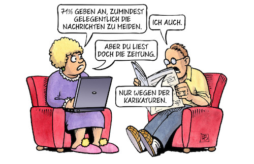 Cartoon: Nachrichten meiden (medium) by Harm Bengen tagged nachrichten,meiden,zeitung,laptop,lesen,karikaturen,harm,bengen,cartoon,nachrichten,meiden,zeitung,laptop,lesen,karikaturen,harm,bengen,cartoon