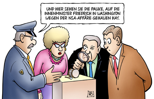 Cartoon: Pauke (medium) by Harm Bengen tagged pauke,friedrich,innenminister,merkel,email,asylantrag,asyl,abhoeren,telefon,wanze,wanzen,computer,prism,tempora,gchq,gb,grossbritannien,deutschland,england,europa,eu,fbi,nsda,nsa,usa,obama,geheimdienst,server,kommunikationsdaten,zugriff,datenschutz,edward,snowden,whistleblower,guardian,russland,harm,bengen,cartoon,karikatur,pauke,friedrich,innenminister,merkel,email,asylantrag,asyl,abhoeren,telefon,wanze,wanzen,computer,prism,tempora,gchq,gb,grossbritannien,deutschland,england,europa,eu,fbi,nsda,nsa,usa,obama,geheimdienst,server,kommunikationsdaten,zugriff,datenschutz,edward,snowden,whistleblower,guardian,russland,harm,bengen,cartoon,karikatur