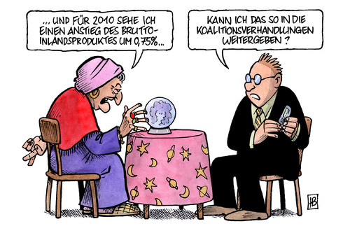 Cartoon: Prognose 2010 (medium) by Harm Bengen tagged prognose,2010,koalition,gelb,schwarz,cdu,csu,fpd,haushalt,steuerschätzung,vorhersage,wahrsagerin,kristallkugel,spekulation,prognose,2010,koalition,gelb,schwarz,cdu,csu,fpd,haushalt,steuerschätzung,vorhersage,kristallkugel,wahrsagerin