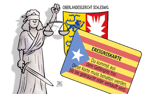 Cartoon: Puigdemont-Freilassung (medium) by Harm Bengen tagged ereigniskarte,gefängnis,puigdemont,freilassung,monoploy,katalonien,verhaftung,spanien,justitia,olg,oberlandesgericht,schleswig,holstein,bengen,cartoon,karikatur,ereigniskarte,gefängnis,puigdemont,freilassung,monoploy,katalonien,verhaftung,spanien,justitia,olg,oberlandesgericht,schleswig,holstein,bengen,cartoon,karikatur