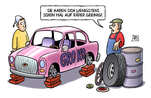 Cartoon: Räder (medium) by Harm Bengen tagged räder,reifen,koalitionsverhandlungen,bundesregierung,bundestag,auto,spd,cdu,harm,bengen,cartoon,karikatur,räder,reifen,koalitionsverhandlungen,bundesregierung,bundestag,auto,spd,cdu,harm,bengen,cartoon,karikatur