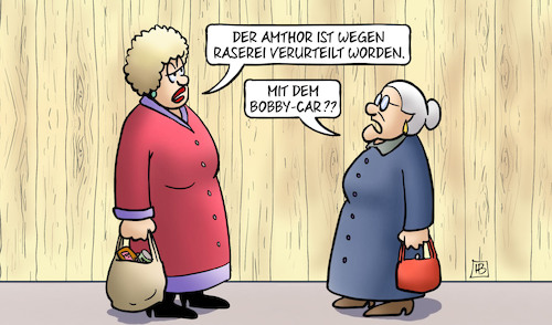 Cartoon: Raser Amthor (medium) by Harm Bengen tagged amthor,raserei,verurteilt,mdb,cdu,auto,kfz,geschwindigkeit,verkehrsdelikt,bobby,car,susemil,jutta,harm,bengen,cartoon,karikatur,amthor,raserei,verurteilt,mdb,cdu,auto,kfz,geschwindigkeit,verkehrsdelikt,bobby,car,susemil,jutta,harm,bengen,cartoon,karikatur