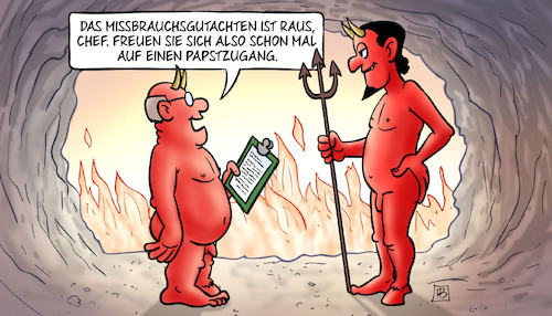 Cartoon: Ratzinger und Missbrauch (medium) by Harm Bengen tagged missbrauchsgutachten,chef,papstzugang,hölle,teufel,katholische,kirche,harm,bengen,cartoon,karikatur,missbrauchsgutachten,chef,papstzugang,hölle,teufel,katholische,kirche,harm,bengen,cartoon,karikatur