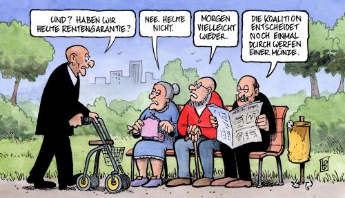 Cartoon: Rentengarantie-Debatte (medium) by Harm Bengen tagged rentengarantie,debatte,rentner,bundesregierung,koalition,olaf,scholz,steinbrück,guttenberg,merkel,seehofer,münze,glücksspiel,beliebigkeit,verunsicherung,bundestagswahl,wahl,wahlkampf,rentengarantie,rente,rentner,senioren,alt,alter,opa,großeltern,oma,koalition,bundesregierung,debatte,steinbrück,guttenberg,angela merkel,glücksspiel,beliebigkeit,verunsicherung,bundestagswahl,wahl,wahlkampf,wahlen,angela,merkel