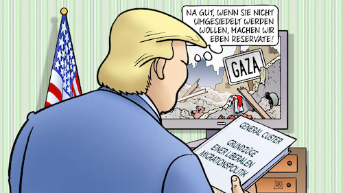 Cartoon: Reservate (medium) by Harm Bengen tagged reservate,indianer,general,custer,buch,grundzüge,migrationspolitik,trump,tv,gaza,palästina,umsiedlung,usa,israel,harm,bengen,cartoon,karikatur,reservate,indianer,general,custer,buch,grundzüge,migrationspolitik,trump,tv,gaza,palästina,umsiedlung,usa,israel,harm,bengen,cartoon,karikatur