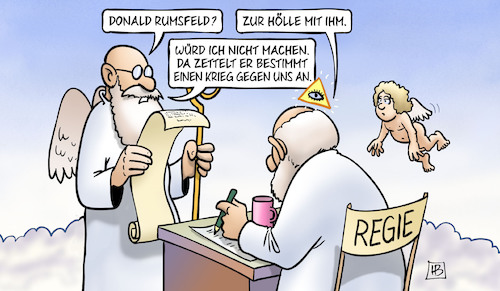 Cartoon: Rumsfeld (medium) by Harm Bengen tagged donald,rumsfeld,tod,tot,himmel,hölle,krieg,verteidigungsminster,usa,petrus,gott,harm,bengen,cartoon,karikatur,donald,rumsfeld,tod,tot,himmel,hölle,krieg,verteidigungsminster,usa,petrus,gott,harm,bengen,cartoon,karikatur