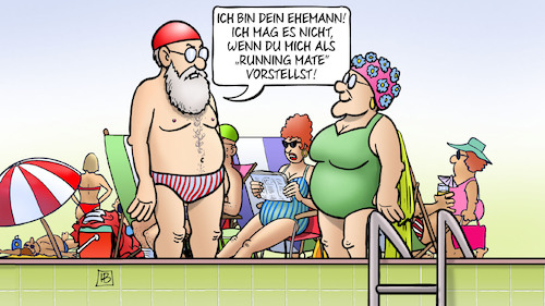 Cartoon: Running Mate (medium) by Harm Bengen tagged susemil,schwimmbad,freibad,sommer,ehemann,running,mate,usa,wahl,vize,harm,bengen,cartoon,karikatur,susemil,schwimmbad,freibad,sommer,ehemann,running,mate,usa,wahl,vize,harm,bengen,cartoon,karikatur