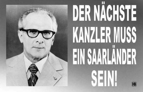 Cartoon: Saarländer (medium) by Harm Bengen tagged saarländer,saarland,wahl,landdtagswahl,bundestagswahl,kanzler,honecker,anzeige,maschmeyer