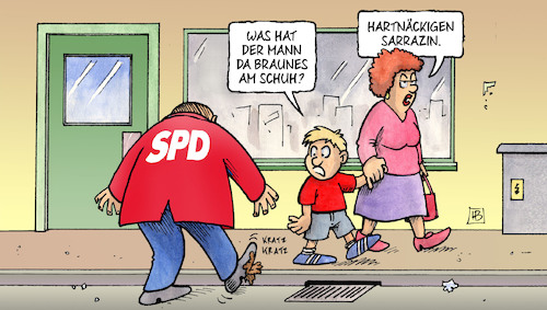 Cartoon: Sarrazin und SPD (medium) by Harm Bengen tagged braunes,schuh,hundekot,spd,sarrazin,rechts,rausschmiss,harm,bengen,cartoon,karikatur,braunes,schuh,hundekot,spd,sarrazin,rechts,rausschmiss,harm,bengen,cartoon,karikatur