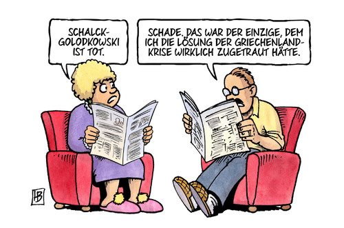 Cartoon: Schalck-Golodkowski (medium) by Harm Bengen tagged schalck,golodkowski,tot,ddr,devisenbeschaffer,krise,grexit,troika,institutionen,eu,ezb,iwf,griechenland,pleite,schulden,harm,bengen,cartoon,karikatur,schalck,golodkowski,tot,ddr,devisenbeschaffer,krise,grexit,troika,institutionen,eu,ezb,iwf,griechenland,pleite,schulden,harm,bengen,cartoon,karikatur