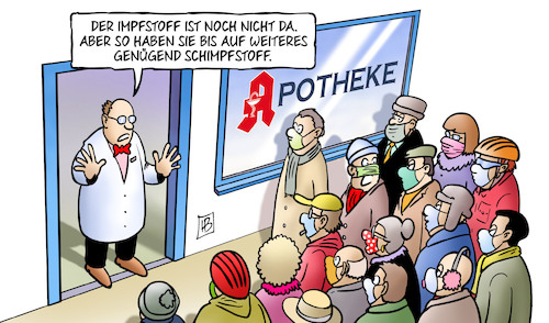 Cartoon: Schimpfstoff (medium) by Harm Bengen tagged impfstoff,schimpfstoff,corona,masken,apotheke,unmut,harm,bengen,cartoon,karikatur,impfstoff,schimpfstoff,corona,masken,apotheke,unmut,harm,bengen,cartoon,karikatur