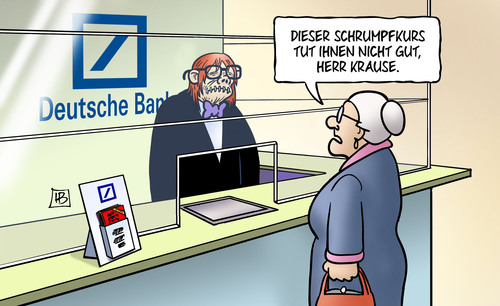 Cartoon: Schrumpfkurs (medium) by Harm Bengen tagged schrumpfkurs,schrumpfkopf,sparkurs,einsparungen,postbank,deutsche,bank,aufspalten,abstossen,schalter,kunde,susemil,harm,bengen,cartoon,karikatur,schrumpfkurs,schrumpfkopf,sparkurs,einsparungen,postbank,deutsche,bank,aufspalten,abstossen,schalter,kunde,susemil,harm,bengen,cartoon,karikatur