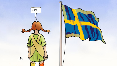 Cartoon: Schweden-Rechtsruck (medium) by Harm Bengen tagged schweden,schwedendemokraten,rechtsruck,wahlen,fahne,hakenkreuz,pippi,langstrumpf,harm,bengen,cartoon,karikatur,schweden,schwedendemokraten,rechtsruck,wahlen,fahne,hakenkreuz,pippi,langstrumpf,harm,bengen,cartoon,karikatur