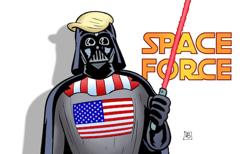 Cartoon: Space Force (medium) by Harm Bengen tagged space,force,starwars,trump,darth,vader,krieg,weltraum,weltall,harm,bengen,cartoon,karikatur,space,force,starwars,trump,darth,vader,krieg,weltraum,weltall,harm,bengen,cartoon,karikatur