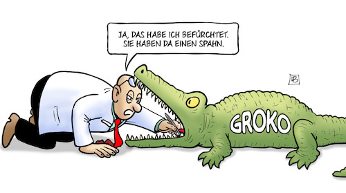 Cartoon: Spahn (medium) by Harm Bengen tagged spahn,gesundheitsminister,tierarzt,groko,harm,bengen,cartoon,karikatur,spahn,gesundheitsminister,tierarzt,groko,harm,bengen,cartoon,karikatur