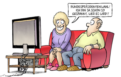 Cartoon: Steinmeier-Wahl (medium) by Harm Bengen tagged steinmeier,bundespräsidentenwahl,gespannt,tv,harm,bengen,cartoon,karikatur,steinmeier,bundespräsidentenwahl,gespannt,tv,harm,bengen,cartoon,karikatur