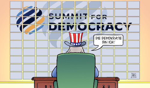 Cartoon: Summit for Democracy (medium) by Harm Bengen tagged summit,for,democracy,demokratie,gipfel,usa,uncle,sam,schreibtisch,videokonferenz,monitore,harm,bengen,cartoon,karikatur,summit,for,democracy,demokratie,gipfel,usa,uncle,sam,schreibtisch,videokonferenz,monitore,harm,bengen,cartoon,karikatur