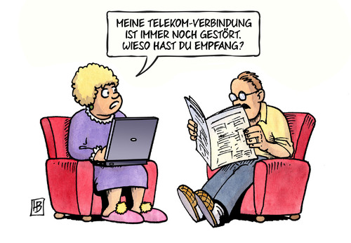 Cartoon: Telekom-Störung (medium) by Harm Bengen tagged telekom,störung,verbindung,internet,telefon,fernsehen,empfang,laptop,computer,zeitung,harm,bengen,cartoon,karikatur,telekom,störung,verbindung,internet,telefon,fernsehen,empfang,laptop,computer,zeitung,harm,bengen,cartoon,karikatur