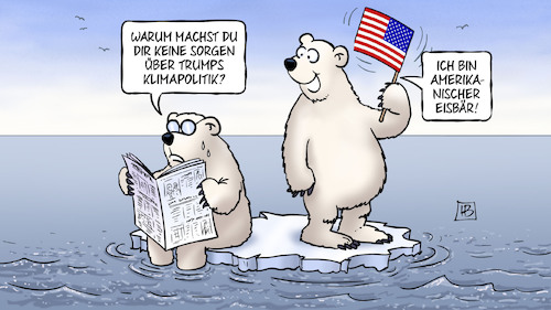 Cartoon: Trumps Klimapolitik (medium) by Harm Bengen tagged klimapolitik,g7,amerikanischer,eisbären,zeitung,präsident,trump,usa,harm,bengen,cartoon,karikatur,klimapolitik,g7,amerikanischer,eisbären,zeitung,präsident,trump,usa,harm,bengen,cartoon,karikatur