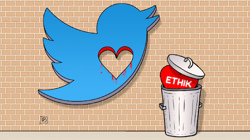 Cartoon: Twitter-Ethik (medium) by Harm Bengen tagged ethik,twitter,musk,vogel,herz,mülltonne,abfall,harm,bengen,cartoon,karikatur,ethik,twitter,musk,vogel,herz,mülltonne,abfall,harm,bengen,cartoon,karikatur