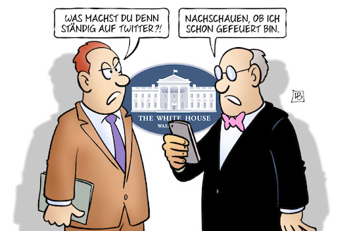 Cartoon: Twitter im Weissen Haus (medium) by Harm Bengen tagged trump,usa,sicherheitsberater,mcmaster,gefeuert,entlassung,twitter,unsicherheitsberater,bolton,nachfolger,weisses,haus,bengen,cartoon,karikatur,trump,usa,sicherheitsberater,mcmaster,gefeuert,entlassung,twitter,unsicherheitsberater,bolton,nachfolger,weisses,haus,bengen,cartoon,karikatur