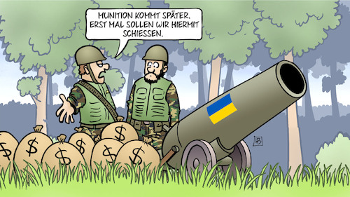 Cartoon: US-Ukrainehilfen (medium) by Harm Bengen tagged usa,ukrainehilfen,munition,schiessen,kanone,soldaten,geldsaecke,dollar,krieg,ukraine,russland,harm,bengen,cartoon,karikatur,usa,ukrainehilfen,munition,schiessen,kanone,soldaten,geldsaecke,dollar,krieg,ukraine,russland,harm,bengen,cartoon,karikatur