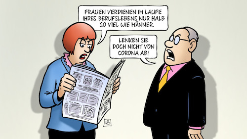 Cartoon: Verdienstunterschied (medium) by Harm Bengen tagged frauen,verdienen,verdienstunterschied,berufslebens,männer,zeitung,lesen,ablenkung,coronafreie,lieferkette,unterbrochen,zeichner,karikaturist,corona,coronavirus,ansteckung,pandemie,epidemie,krankheit,schaden,harm,bengen,cartoon,karikatur,frauen,verdienen,verdienstunterschied,berufslebens,männer,zeitung,lesen,ablenkung,coronafreie,lieferkette,unterbrochen,zeichner,karikaturist,corona,coronavirus,ansteckung,pandemie,epidemie,krankheit,schaden,harm,bengen,cartoon,karikatur