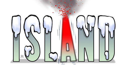 Cartoon: Vulkanausbruch Island (medium) by Harm Bengen tagged vulkanausbruch,island,vulkan,ausbruch,schnee,eis,rauch,glut,harm,bengen,cartoon,karikatur,vulkanausbruch,island,vulkan,ausbruch,schnee,eis,rauch,glut,harm,bengen,cartoon,karikatur