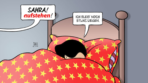 Cartoon: Wagenknecht Aufstehen (medium) by Harm Bengen tagged sarah,wagenknecht,aufstehen,liegenbleiben,linke,bewegung,bett,rückzug,führungsspitze,harm,bengen,cartoon,karikatur,sarah,wagenknecht,aufstehen,liegenbleiben,linke,bewegung,bett,rückzug,führungsspitze,harm,bengen,cartoon,karikatur