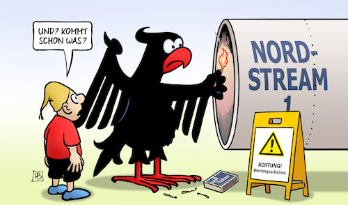 Cartoon: Warten nach Wartung (medium) by Harm Bengen tagged gas,pipeline,nordstream1,michel,bundesadler,adler,feuer,streichholz,streichhoelzer,wartung,krieg,ukraine,russland,harm,bengen,cartoon,karikatur,gas,pipeline,nordstream1,michel,bundesadler,adler,feuer,streichholz,streichhoelzer,wartung,krieg,ukraine,russland,harm,bengen,cartoon,karikatur