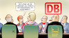 Cartoon: Arbeitszeit Bahn (small) by Harm Bengen tagged streikzeit,arbeitszeitverkürzung,bahn,db,gdl,streik,tarifrunde,harm,bengen,cartoon,karikatur