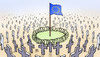 Cartoon: Europa umzingelt (small) by Harm Bengen tagged flüchtlingspolitik,eu,europa,abschiebung,umzingelt,tod,friedhof,kreuze,asyl,flüchtlinge,harm,bengen,cartoon,karikatur